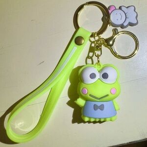 Keroppi & Teru Teru (Ruby) Keychain Bag Charm with Wrist Strap Hello Kit…